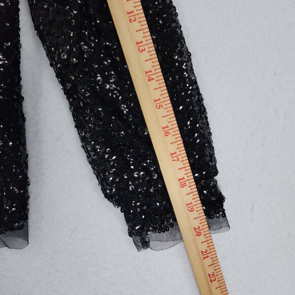 J Crew Sweater Womens Small Black Sequin Open Front 3/4 Sleeve Formal Cardigan - Picture 8 of 13